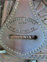 Sanchez, 15 seat roping saddle